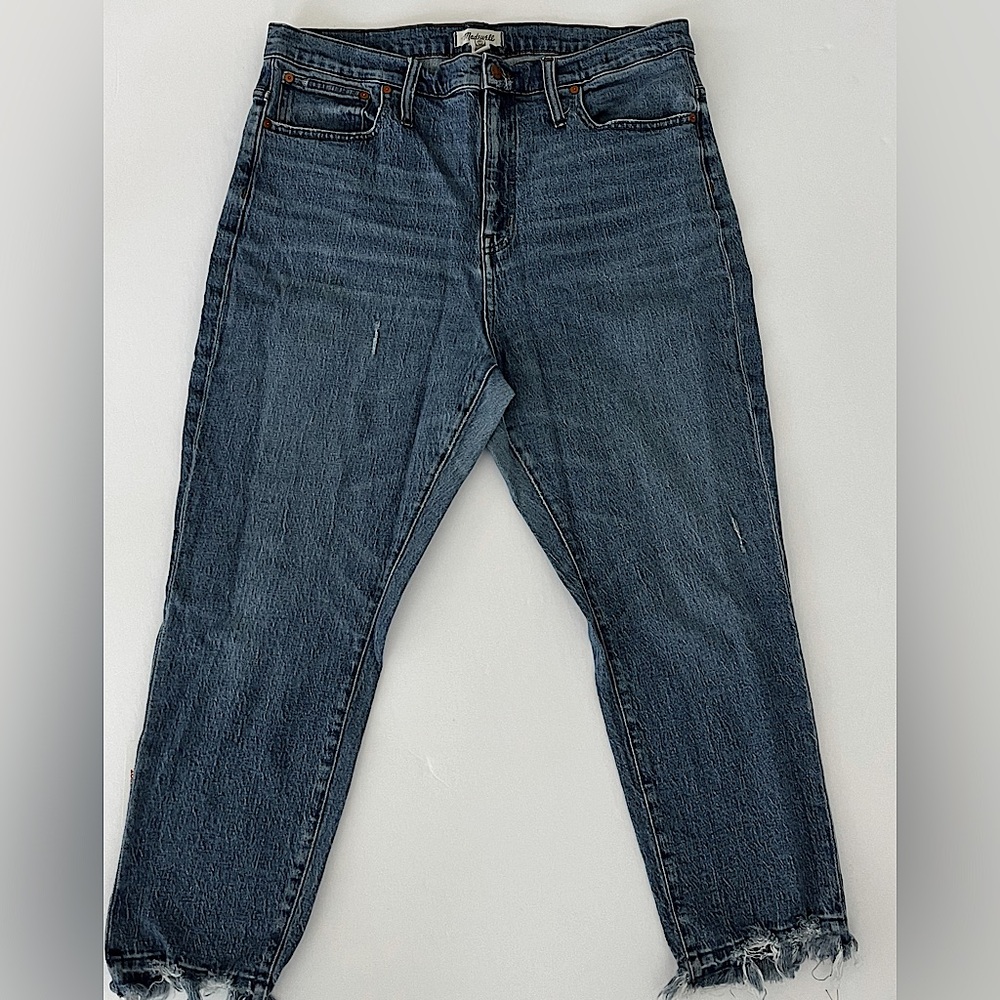 MADEWELL 'The High-Rise Slim Crop Boyjean' Jeans Size 33